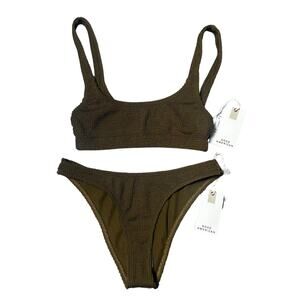 Good American Bikini Swimsuit Mocha NEW